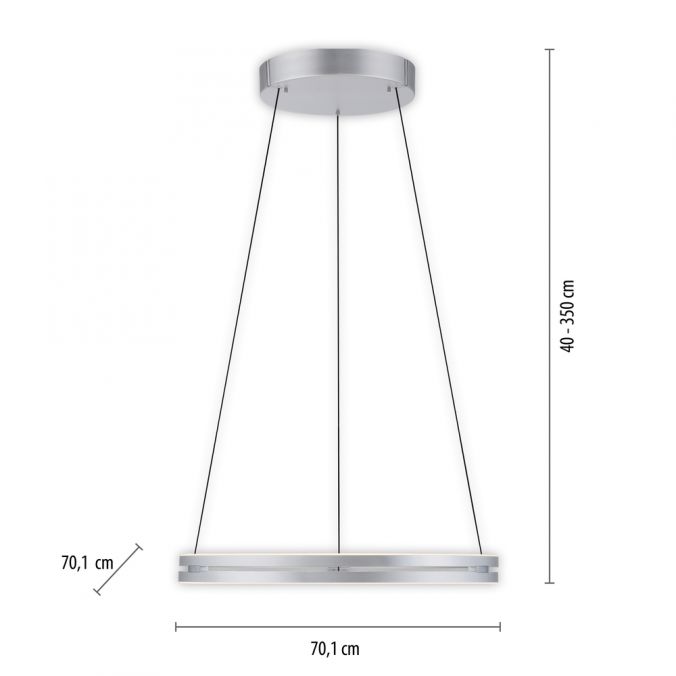 Paul Neuhaus Paul Neuhaus LED Pendelleuchte PURE-E-LOOP aluminium elektrisch Großer Ausverkauf