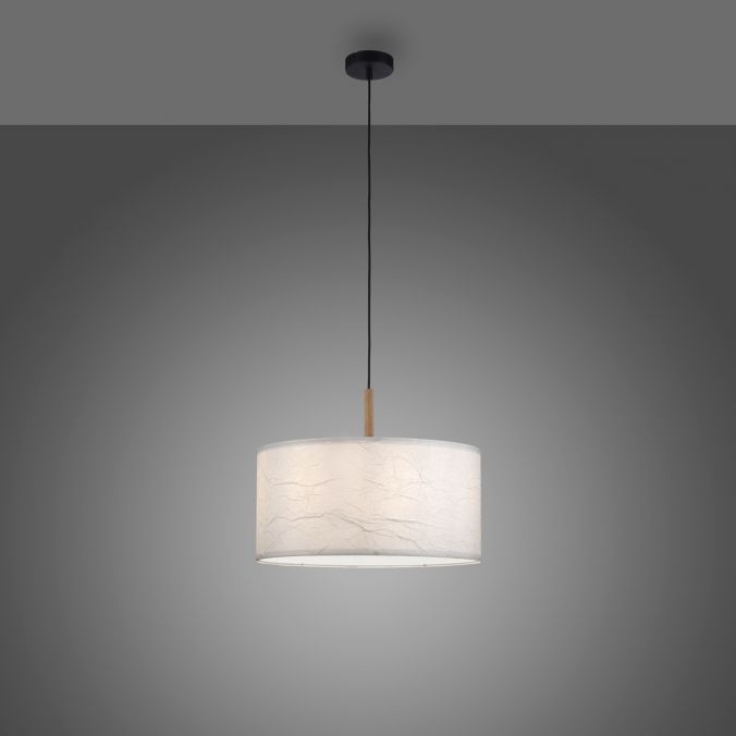 Paul Neuhaus LED Pendelleuchte schwarz mit Holzoptik 1 flammig zeitloses Design Online Shopping