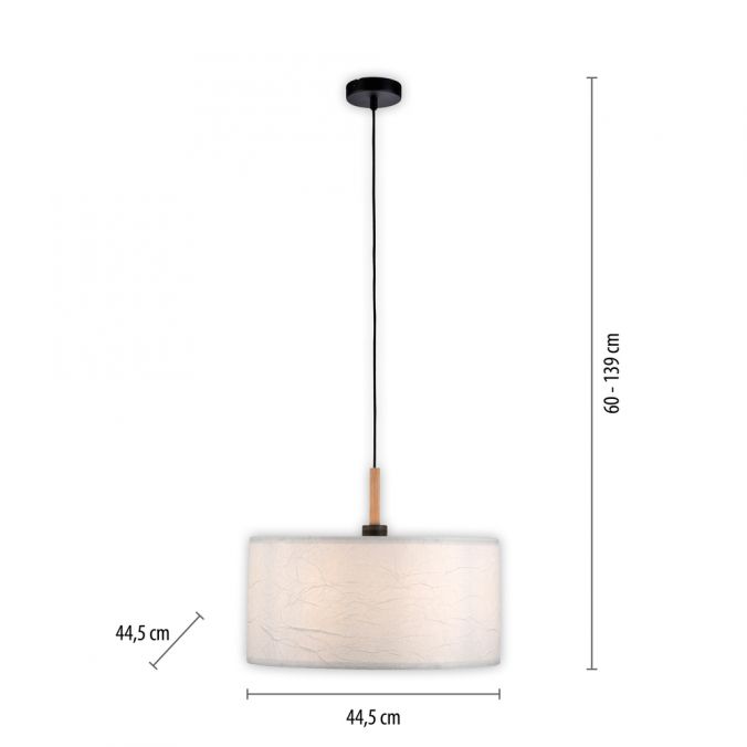 Paul Neuhaus LED Pendelleuchte schwarz mit Holzoptik 1 flammig zeitloses Design Online Shopping