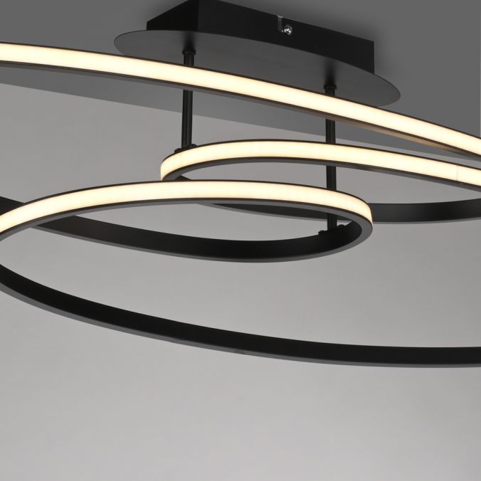Paul Neuhaus LED Deckenleuchte schwarz Leuchtringe Esszimmer Wohnraumleuchte Online Outlet