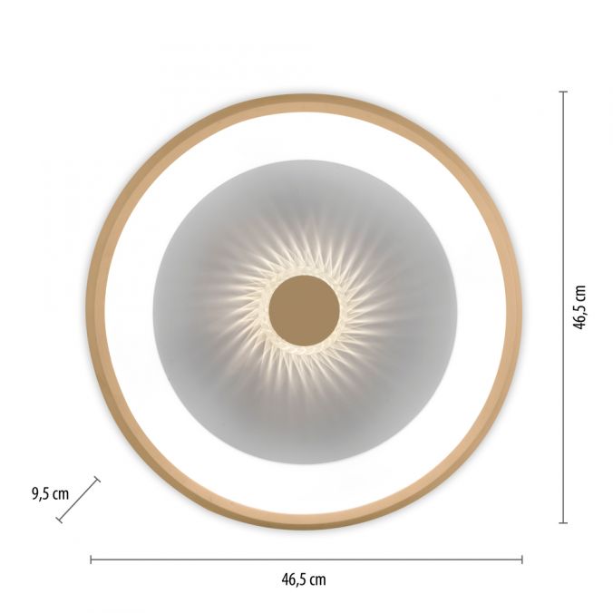 Paul Neuhaus LED Deckenleuchte messing matt rund Kristalleffekte dimmbar Blitzangebot