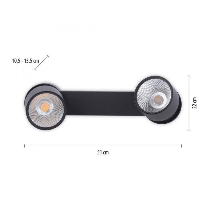 Paul Neuhaus Paul Neuhaus LED Deckenleuchte PURE-NOLA schwarz 2 flammig drehbar dimmbar Bestseller