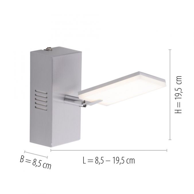 Paul Neuhaus Paul Neuhaus PURE MIRA LED Wandleuchte aluminium 1 flammig drehbar dimmbar Räumungsverkauf