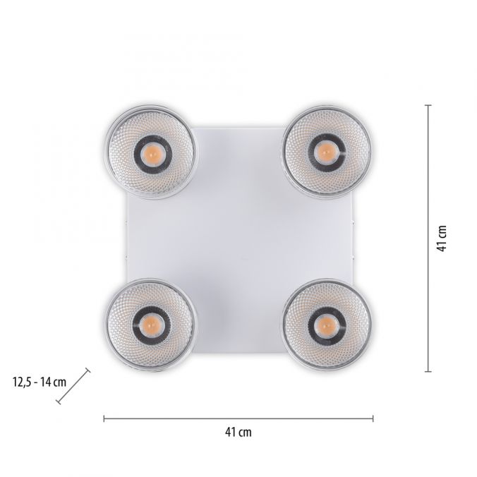 Paul Neuhaus Paul Neuhaus LED Deckenleuchte PURE-NOLA weiß 4 flammig drehbar dimmbar Kauf eins, bekomm eins gratis