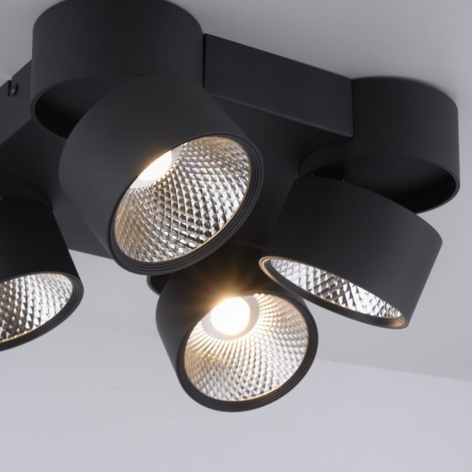 Paul Neuhaus Paul Neuhaus LED Deckenleuchte PURE-NOLA schwarz 4 flammig drehbar dimmbar Sonderangebote