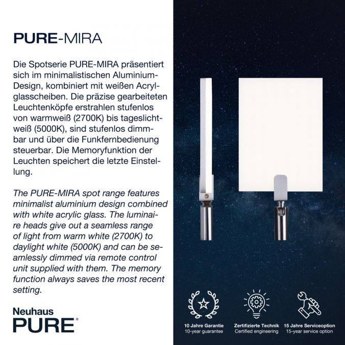 Paul Neuhaus Paul Neuhaus PURE MIRA LED Tischleuchte aluminium dimmbar Schreibtischlampe Tiefpreis