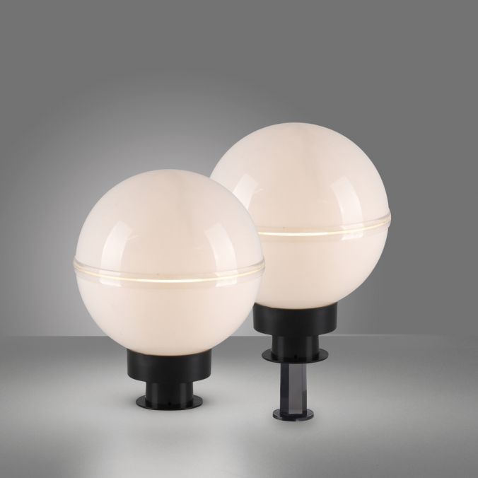 Paul Neuhaus LED Kugelleuchte 2er Set 20x20x51cm weiß mit Kabel und Spieß Außenlampe Wochenangebot