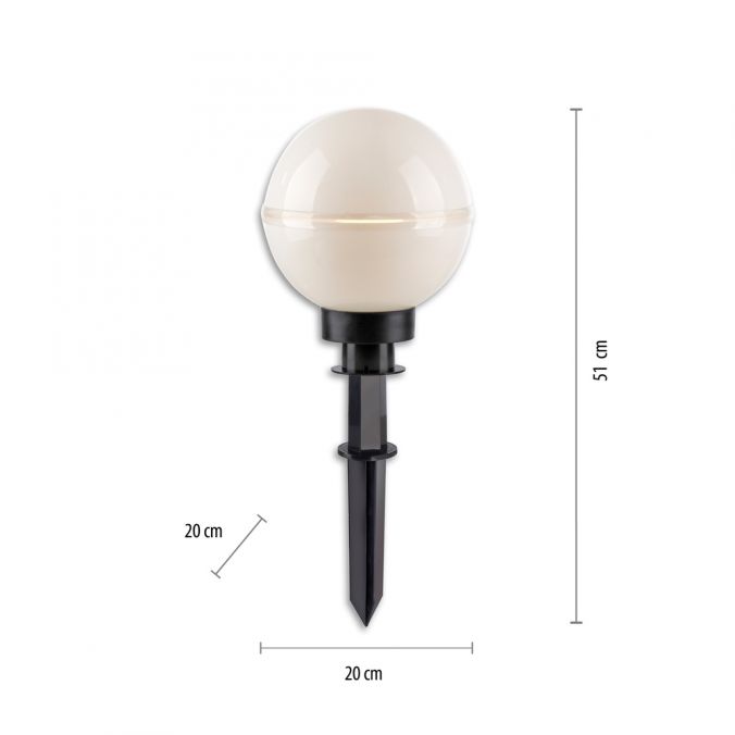 Paul Neuhaus LED Kugelleuchte 2er Set 20x20x51cm weiß mit Kabel und Spieß Außenlampe Wochenangebot