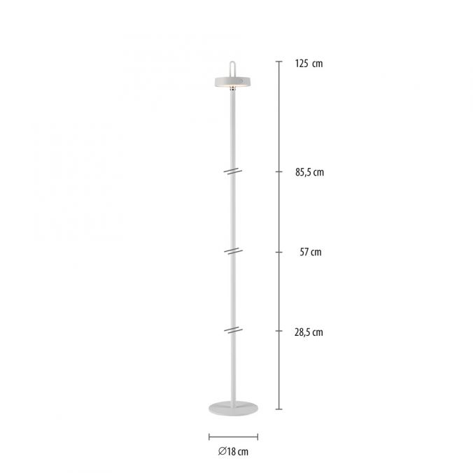 Paul Neuhaus LED Akku Stehleuchte weiß Touchdimmer IP44 Innenbereich Garten Letzte 2 Tage