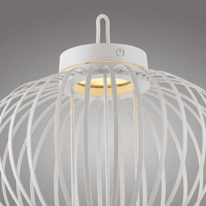 Paul Neuhaus LED Tischleuchte D=36cm weiß Akkulampe USB IP44 dimmbar per Touch Zeitbegrenzte Promotion
