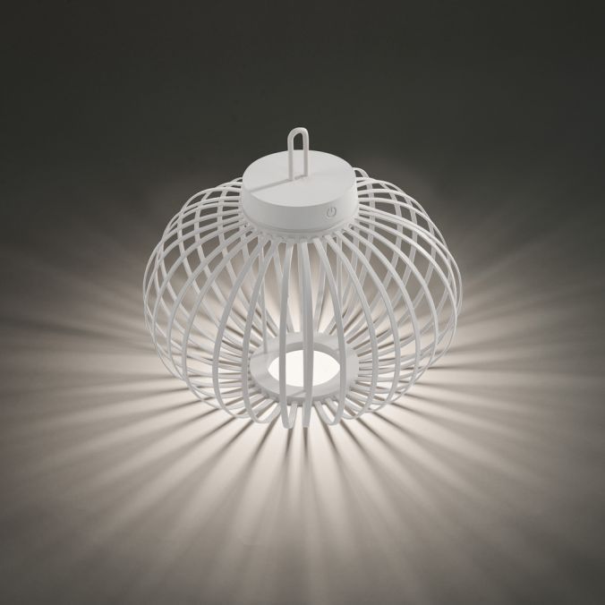 Paul Neuhaus LED Tischleuchte D=36cm weiß Akkulampe USB IP44 dimmbar per Touch Zeitbegrenzte Promotion