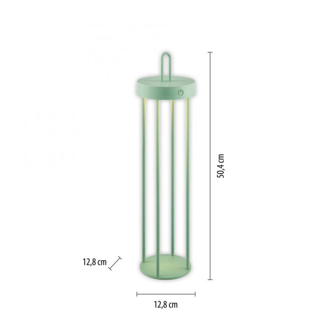 Paul Neuhaus LED Akkulampe Tischleuchte grün 50cm Touchdimmer IP44 Gartenleuchte Bis zu 50% Rabatt