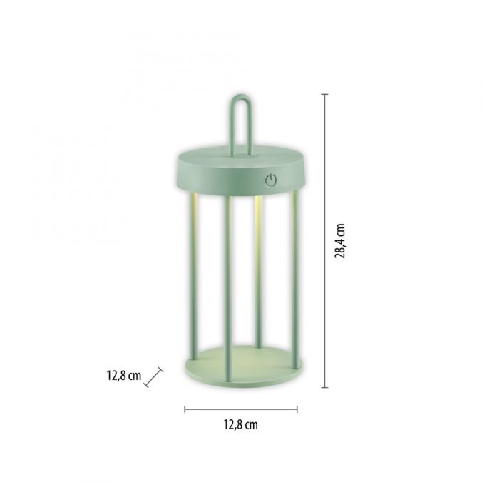 Paul Neuhaus LED Akkulampe Tischleuchte grün 28cm Touchdimmer IP44 Gartenleuchte Bis zu 60% Rabatt