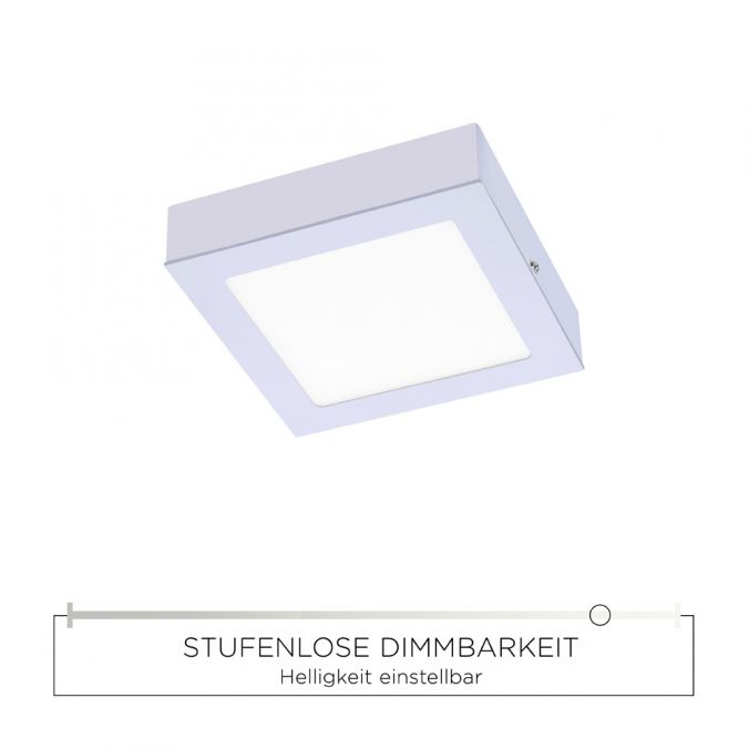 Paul Neuhaus LED-Einbauleuchte, silber, 17x17cm, quadratisch, dimmbar, blendfrei Nur für heute
