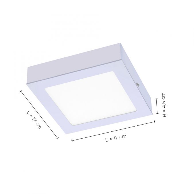 Paul Neuhaus LED-Einbauleuchte, silber, 17x17cm, quadratisch, dimmbar, blendfrei Nur für heute