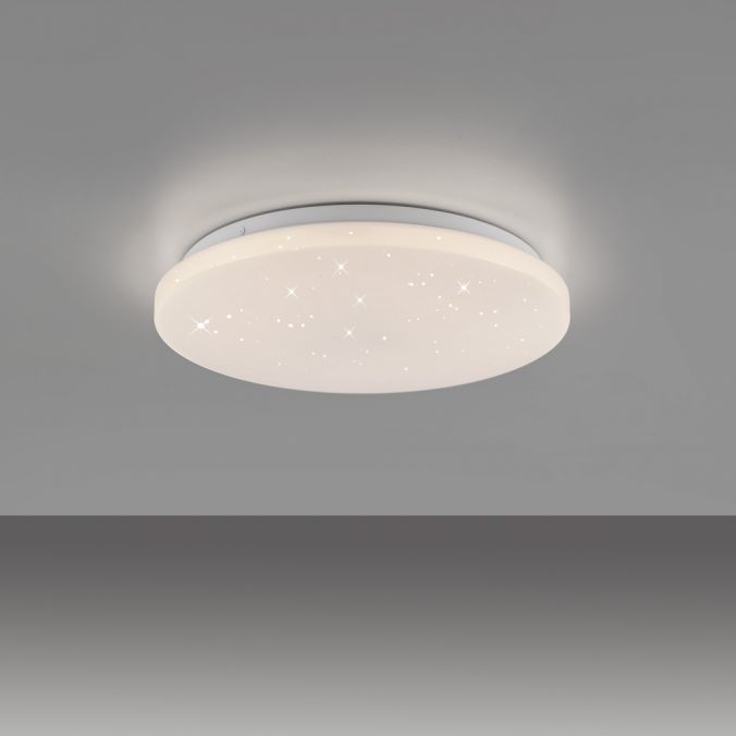 Paul Neuhaus LED Deckenleuchte D=34cm weiß Sternenhimmeloptik zeitloses Design warmweiß Nur noch ein Tag übrig