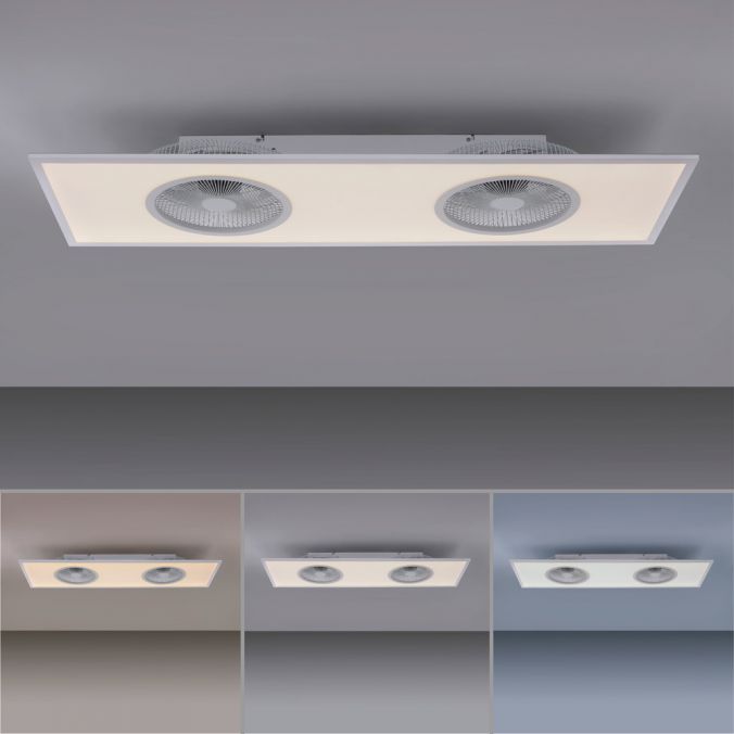 Paul Neuhaus LED Deckenleuchte Ventilator weiß Fernbedienung dimmbar warmweiß kaltweiß Super Rabatt