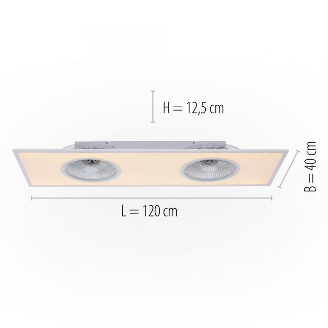 Paul Neuhaus LED Deckenleuchte Ventilator weiß Fernbedienung dimmbar warmweiß kaltweiß Super Rabatt