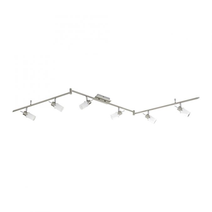 Paul Neuhaus LED-Deckenleuchte, stahlfarben, 6-flammig, verstellbar, GU10