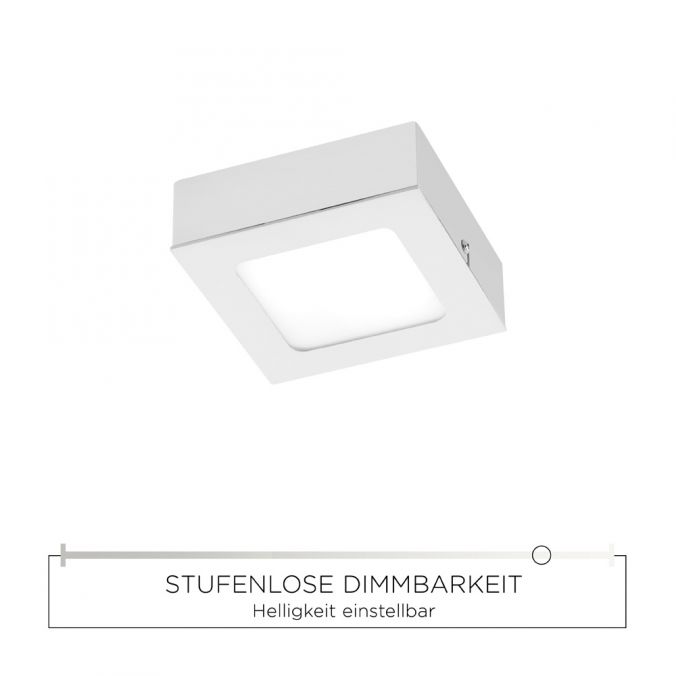Paul Neuhaus LED-Einbauleuchte, weiß, quadratisch, inkl. Dimmfunktion, blendfrei, modern 50% Rabatt mit kostenlosem Versand