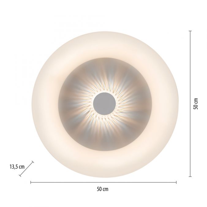 Paul Neuhaus LED Deckenleuchte weiß rund 50x50 Kristalleffekte dimmbar steuerbar CCT Speichern exportieren