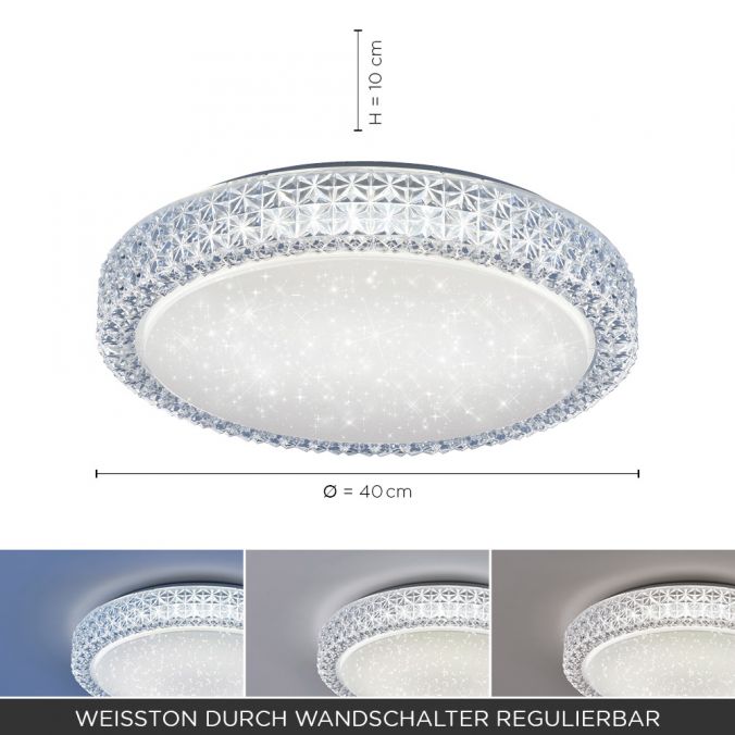 Paul Neuhaus LED-Deckenleuchte, Sternenhimmel, Lichtfarbsteuerung, Ø 40cm, modern 50% Rabatt für begrenzte Zeit