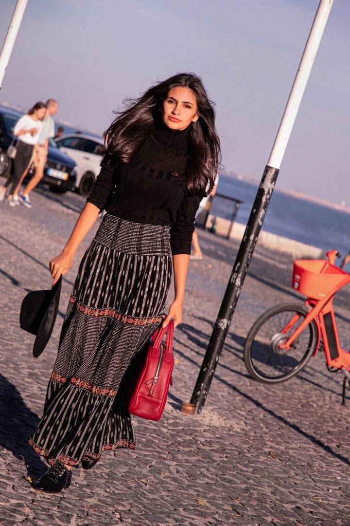 Philini Vintage-Handtasche in weinrot - Domi Online Shopping