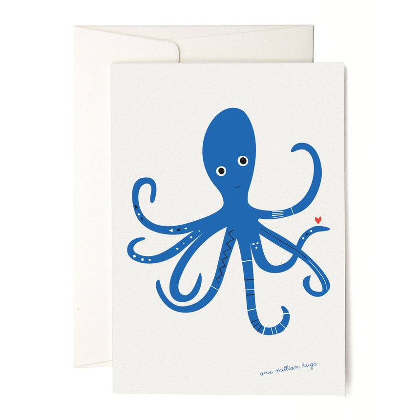Pleased To Meet Blue Octopus Grusskarte Pleased To Meet Blue Octopus Grusskarte