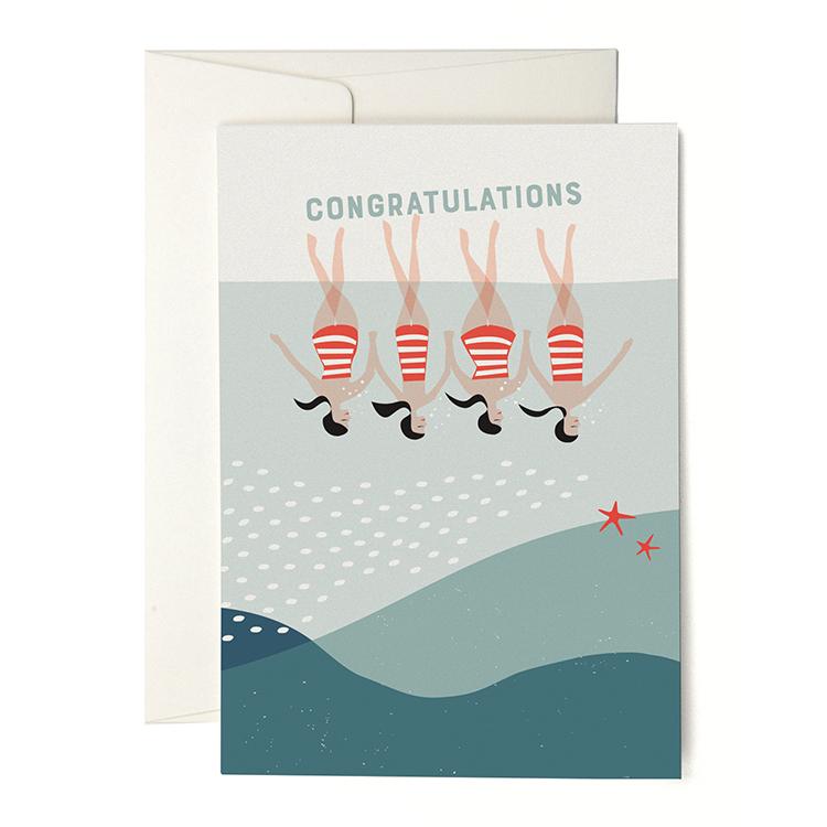 Pleased To Meet Synchronised Swimming Grusskarte Online
