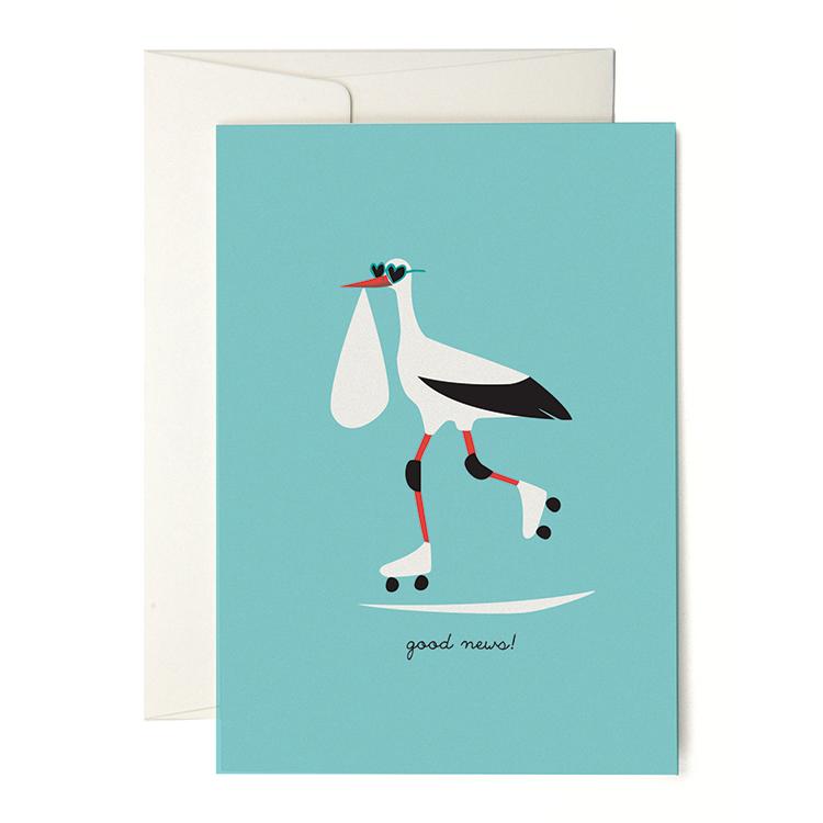 Pleased To Meet Stork Grusskarte Fabrikverkauf