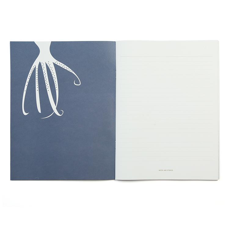 Pleased To Meet Diver, Whale and Octopus Notizheft 21x28cm, liniert Versandkostenfrei