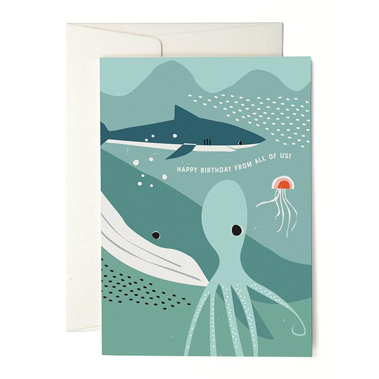 Pleased To Meet Underwater Giants Grusskarte Begrenztes Angebot