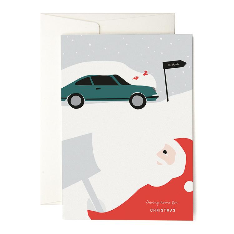 Pleased To Meet Santas Car Grusskarte