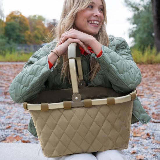 Reisenthel carrybag frame rhombus olive (Einkaufskorb,olive) Preisnachlass