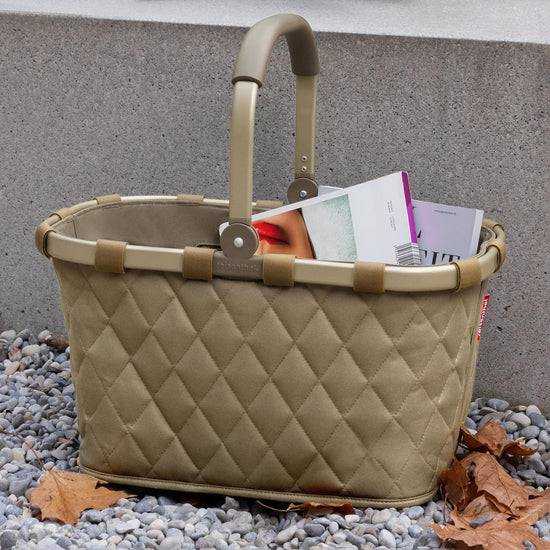 Reisenthel carrybag frame rhombus olive (Einkaufskorb,olive) Preisnachlass