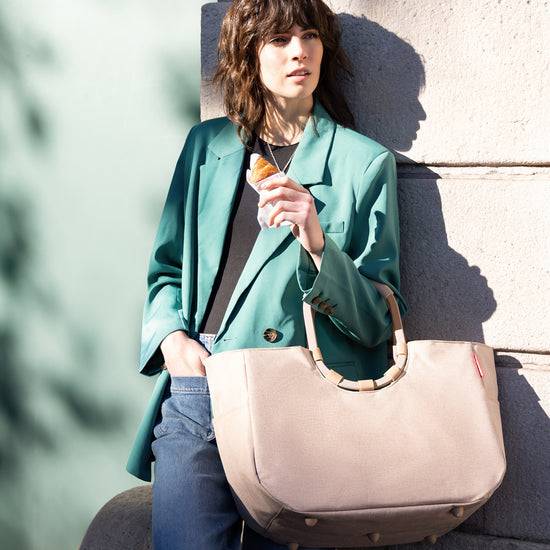 Reisenthel loopshopper L frame twist coffee (Einkaufstasche,creme) Muttertagsangebot