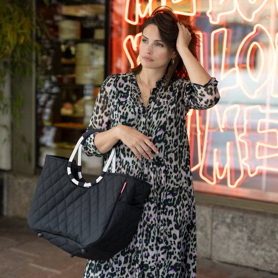 Reisenthel loopshopper L rhombus black (Einkaufstasche,schwarz) Outlet