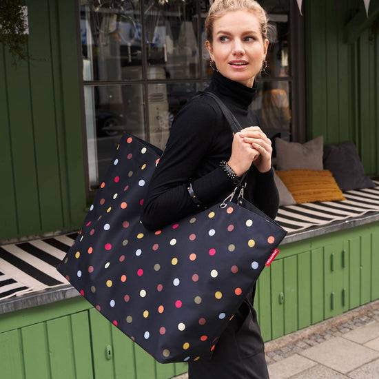 Reisenthel shopper XL dots (Strandtasche,schwarz) Auslauf
