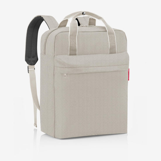 Reisenthel allday backpack M herringbone sand (Rucksack,hellbraun) Schlussverkauf