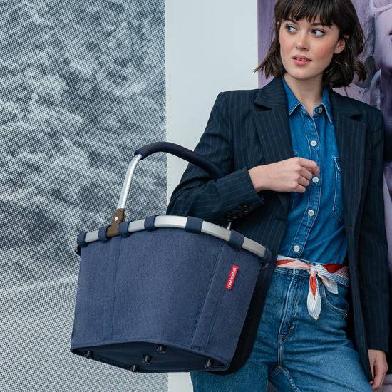 Reisenthel carrybag herringbone dark blue (Einkaufskorb,dunkelblau) Flash Sale
