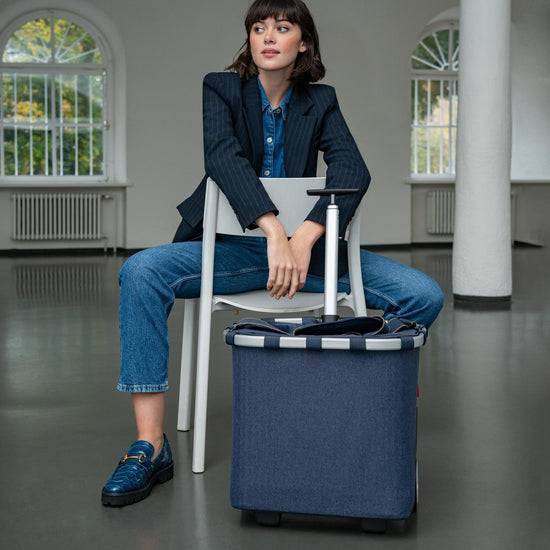 Reisenthel carrycruiser herringbone dark blue (Einkaufstrolley,dunkelblau) Online Outlet