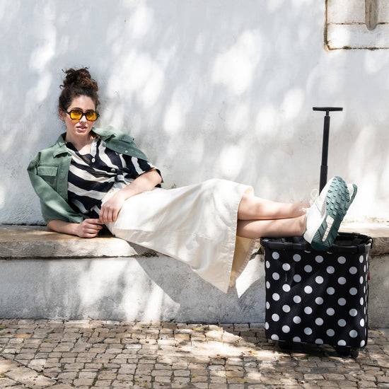 Reisenthel carrycruiser frame dots white (Einkaufstrolley,schwarz) Wochenangebot
