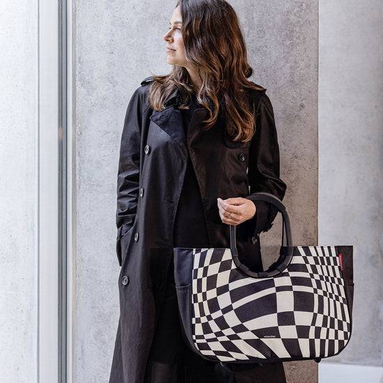 Reisenthel loopshopper L frame op-art (Einkaufstasche,schwarz) Bis zu 65% Rabatt