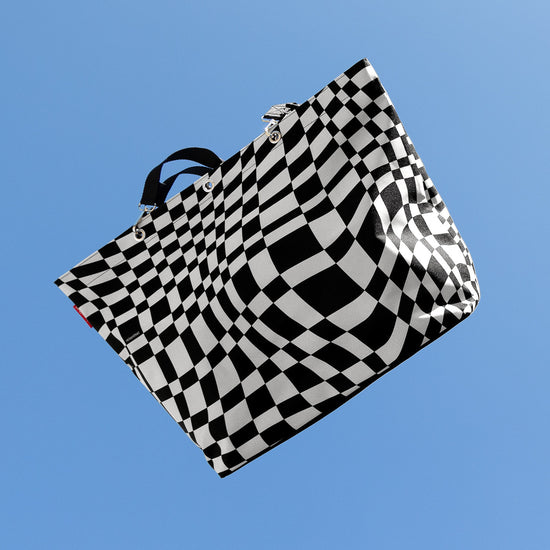 Reisenthel shopper XL op-art (Strandtasche,schwarz) Sonderangebot der Fabrik