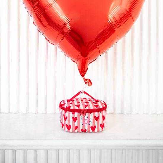 Reisenthel coolerbag S pocket hearts & stripes (Kühltasche,rot) Preisnachlass