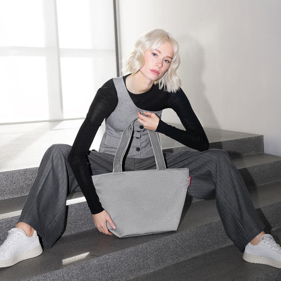 Reisenthel shopper M herringbone grey (Handtasche,grau) Versandkostenfrei