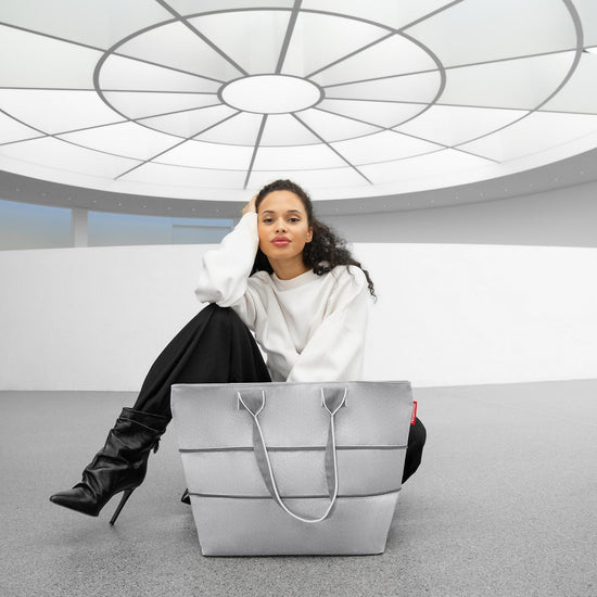 Reisenthel shopper e1 herringbone grey (Damentasche,grau) Flash Sale