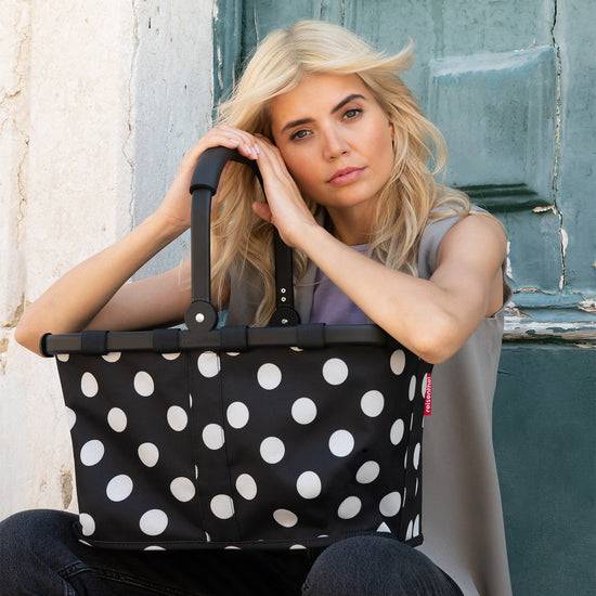 Reisenthel carrybag frame dots white (Einkaufskorb,schwarz) Neueste Mode