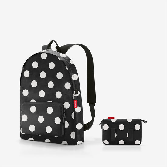 Reisenthel mini maxi rucksack dots white (Rucksack,schwarz) Kostenlose Rückgabe