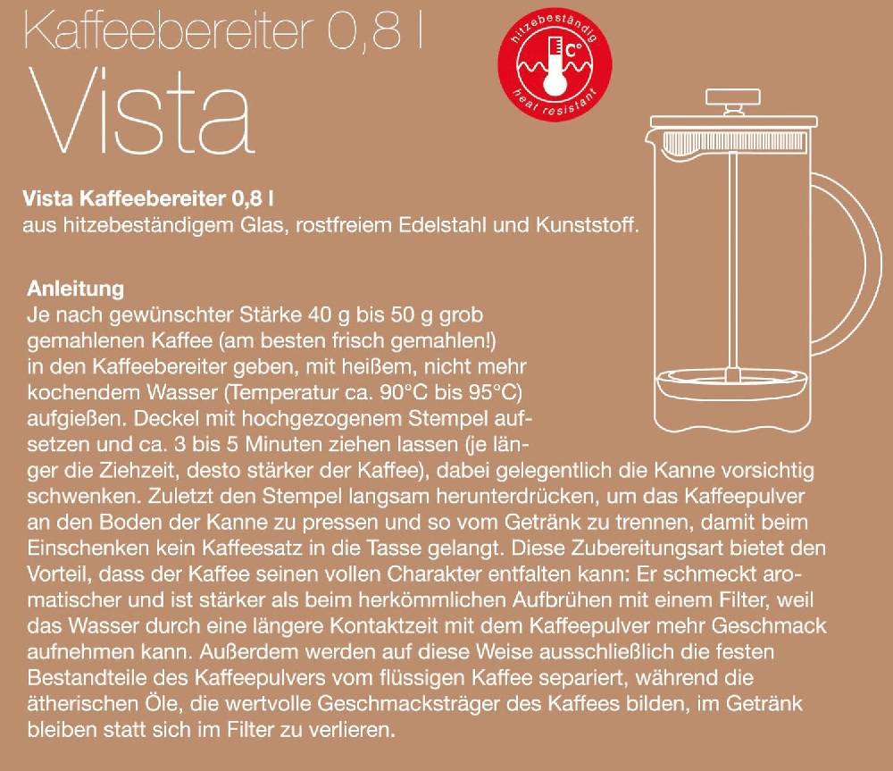 Ritzenhoff & Breker Vista French press Top Angebot